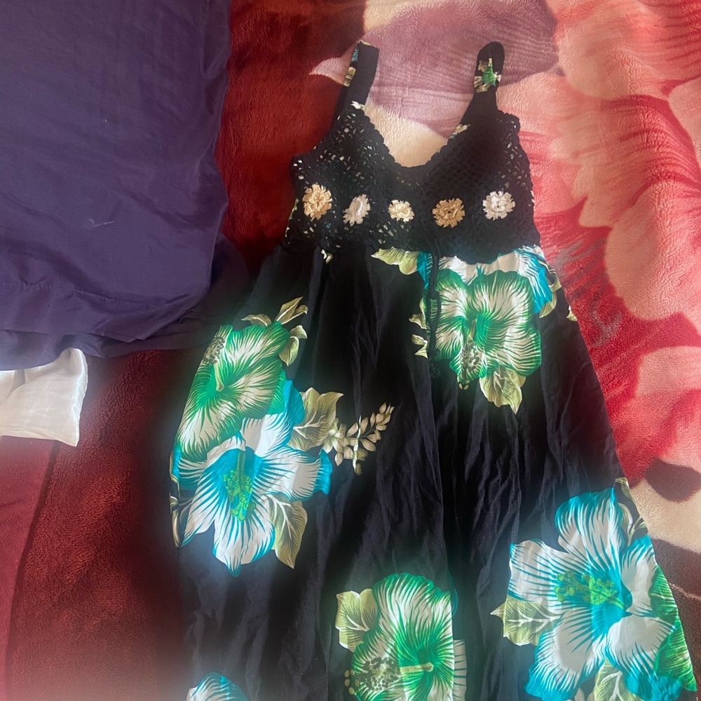 Floral crochet Knit Dress